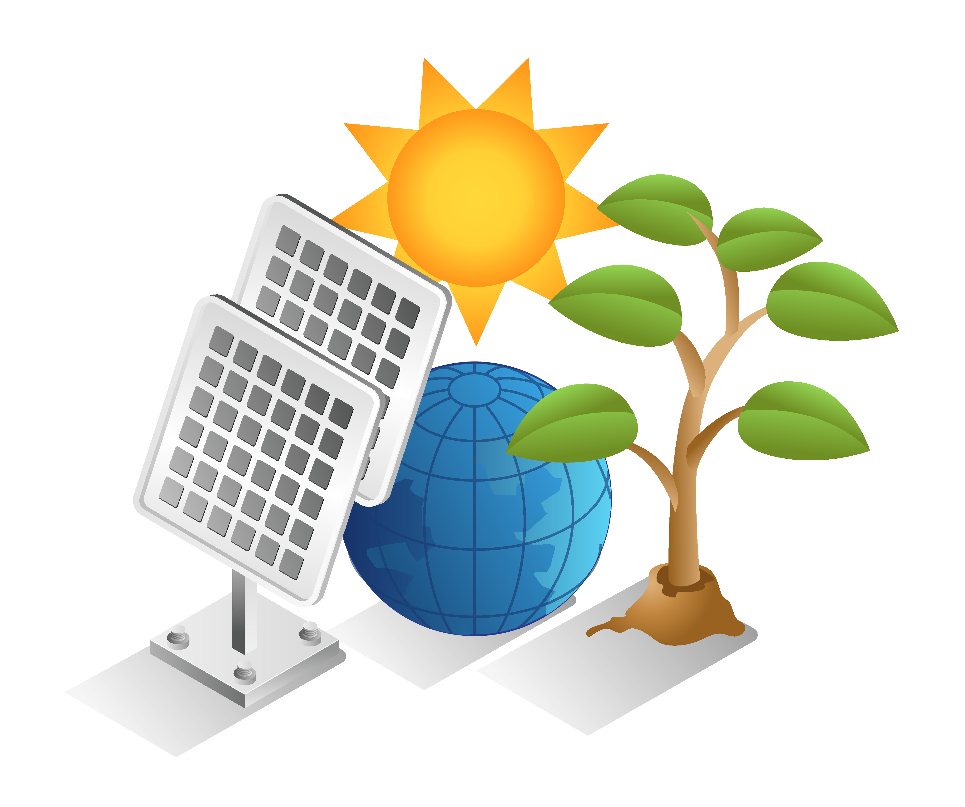 solar sun tree